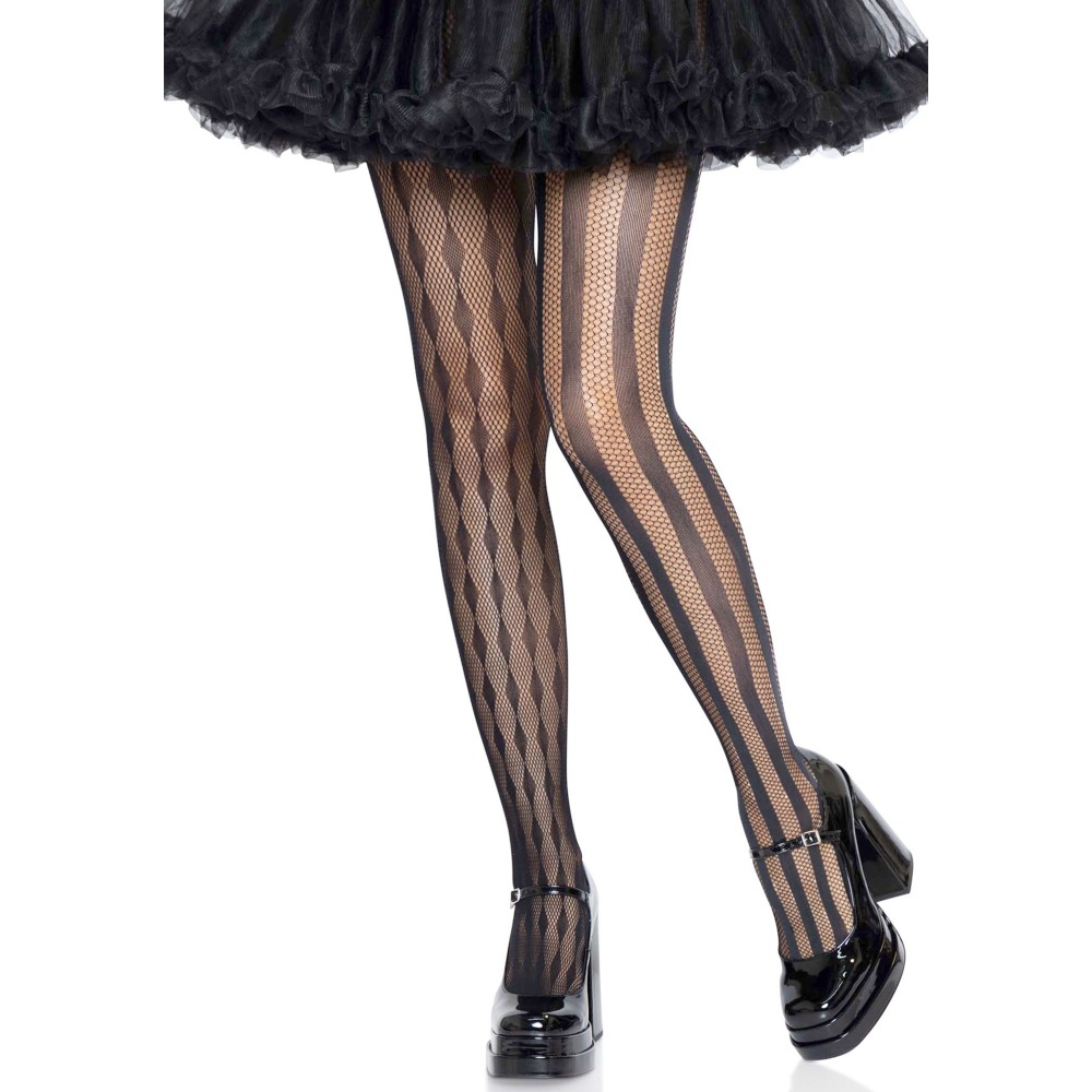 Leg Avenue - Harlequin Collants résille - Noir